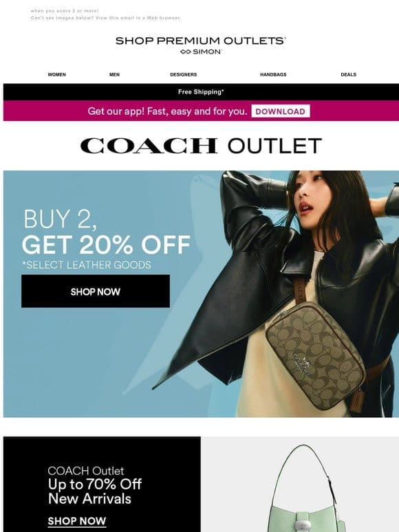 COACH Outlet Extra 20% Off