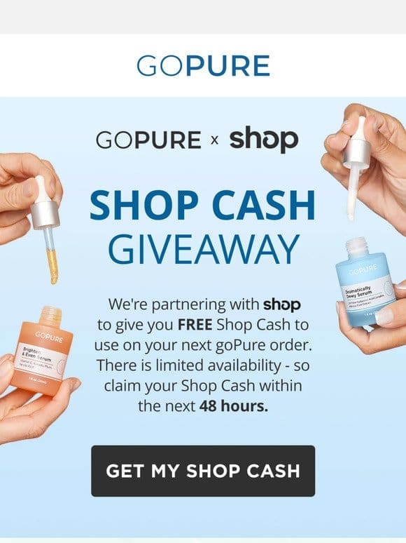 Cash in with goPure x Shop App