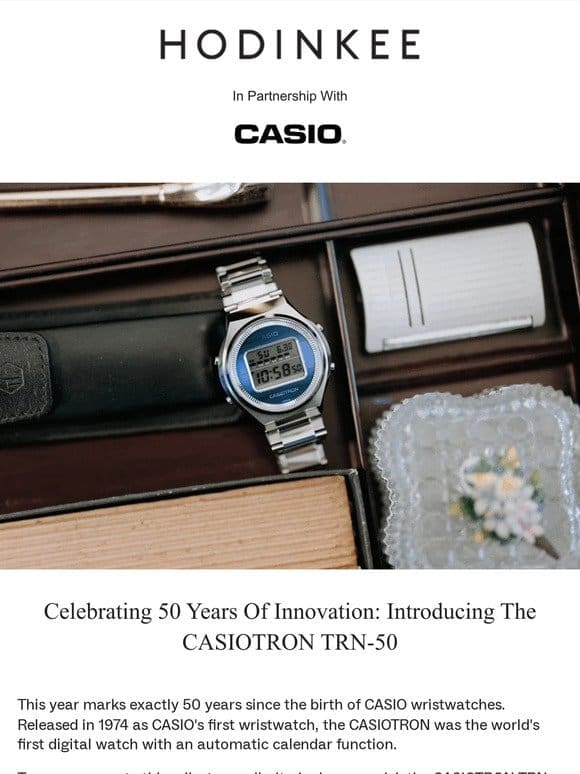 Celebrating 50 Years Of Innovation: Introducing The CASIOTRON TRN-50