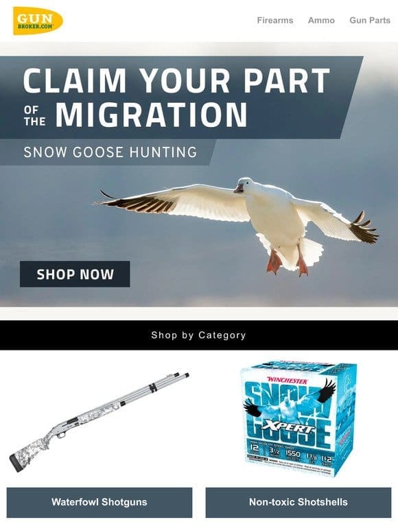 Claim Your Part of the Migration. Shop Snow Goose Hunting.