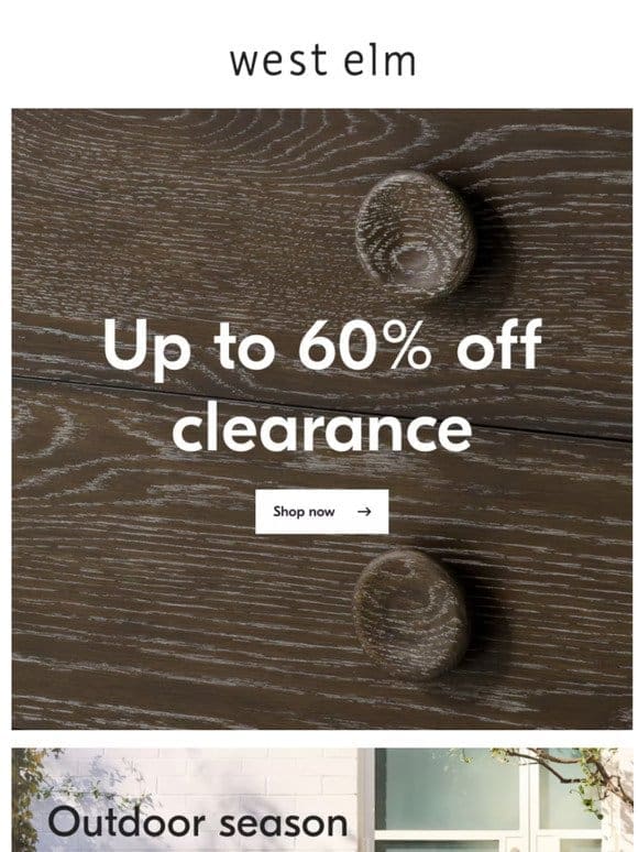 Clearance deals: Up to 60% off!