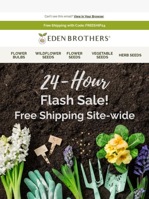 Color Your Garden with Free Shipping!
