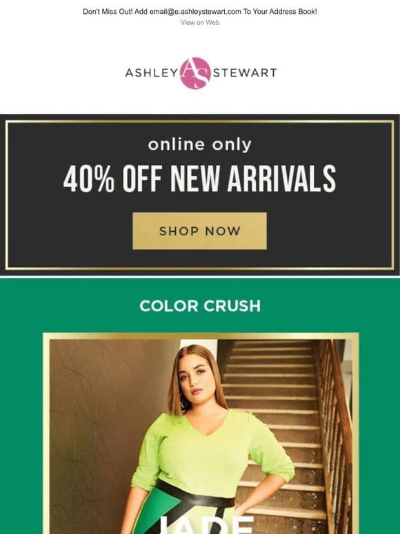Color crush: Jade green   40% off New Arrivals