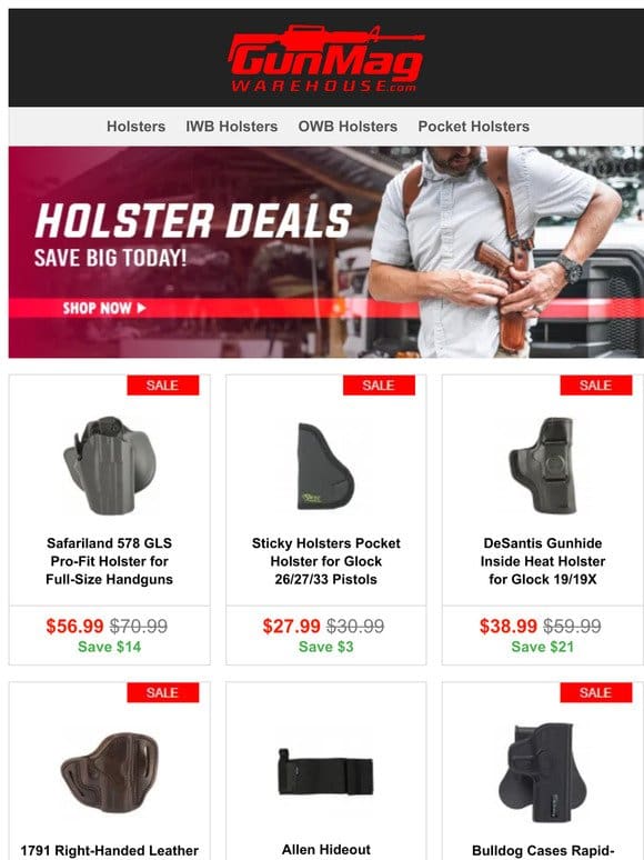 Comfortable Carry Holsters | Safariland 578 GLS Pro Full Size Holster for $57