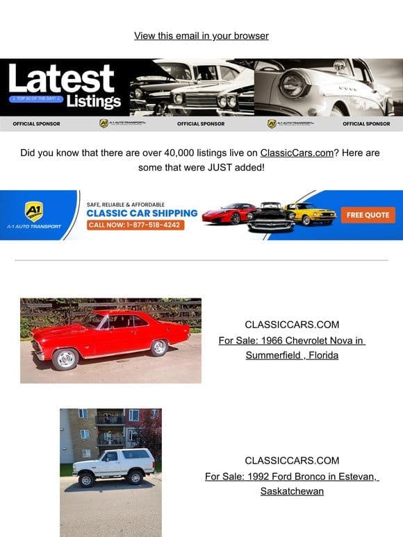 Coming in HOT on ClassicCars.com!