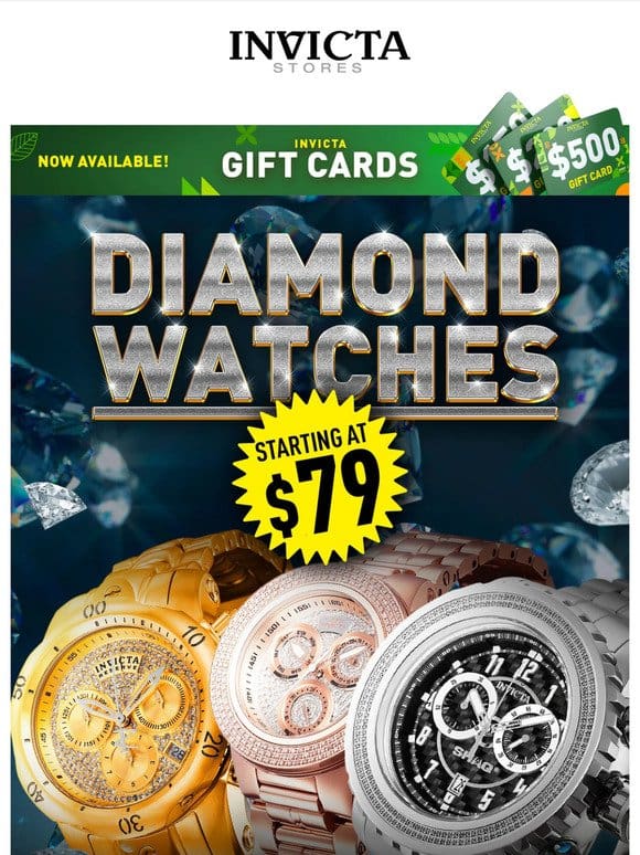 DIAMOND WATCHES Starting At $79❗