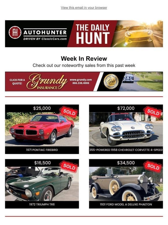 Daily Hunt: What sold and what to watch!