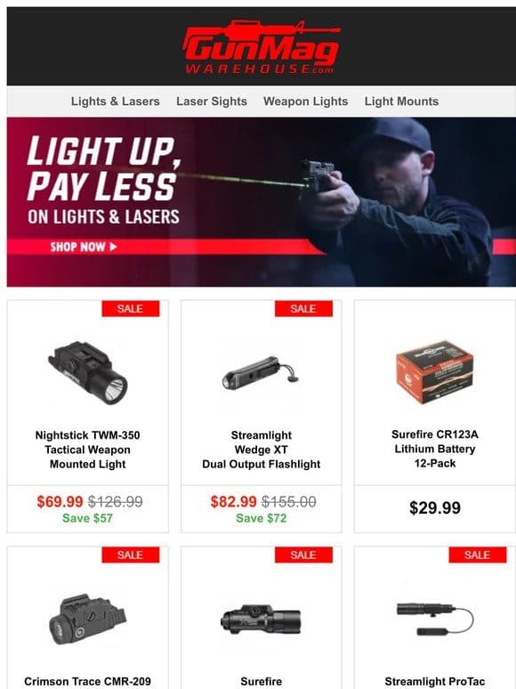 Deals That Shine Bright | Nightstick TWM-350 Tactical Weapon Light for $70