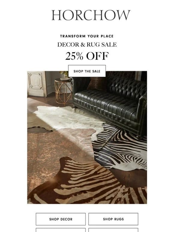 Decor & Rug Sale: Save 25%!