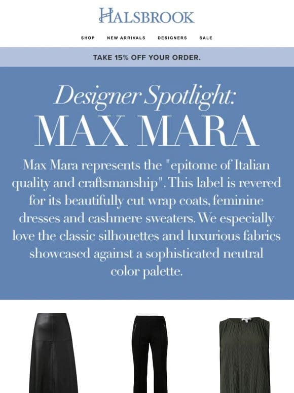 Designer Spotlight: Max Mara