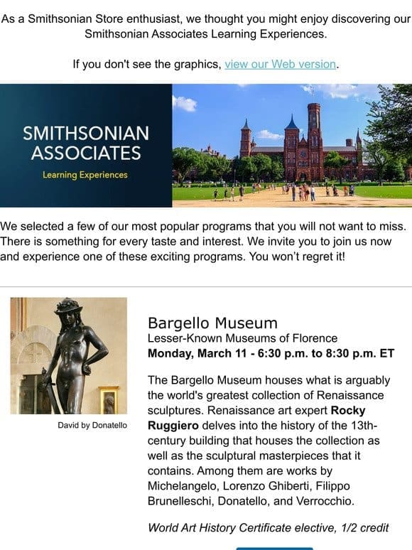 Discover a Wider World of Learning with Smithsonian Associates