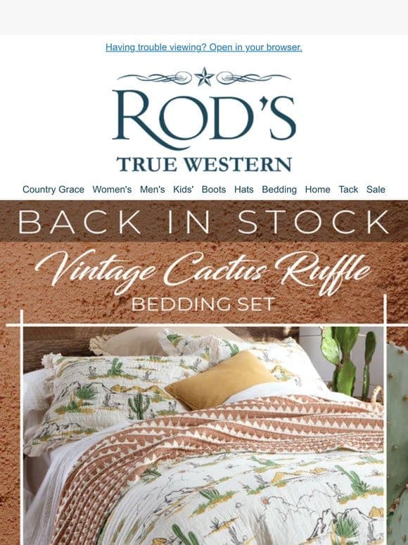 Don’t Miss Out! The Popular Vintage Cactus Quilt Set is Back in Stock