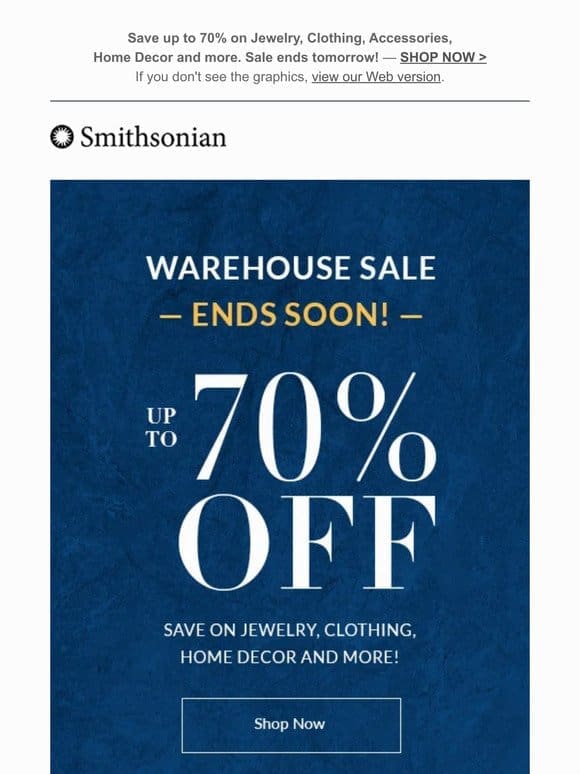 Don’t Miss Out – Warehouse Sale Ends Soon