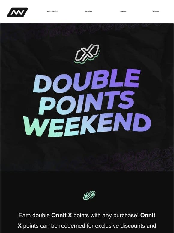 Double Points Weekend!