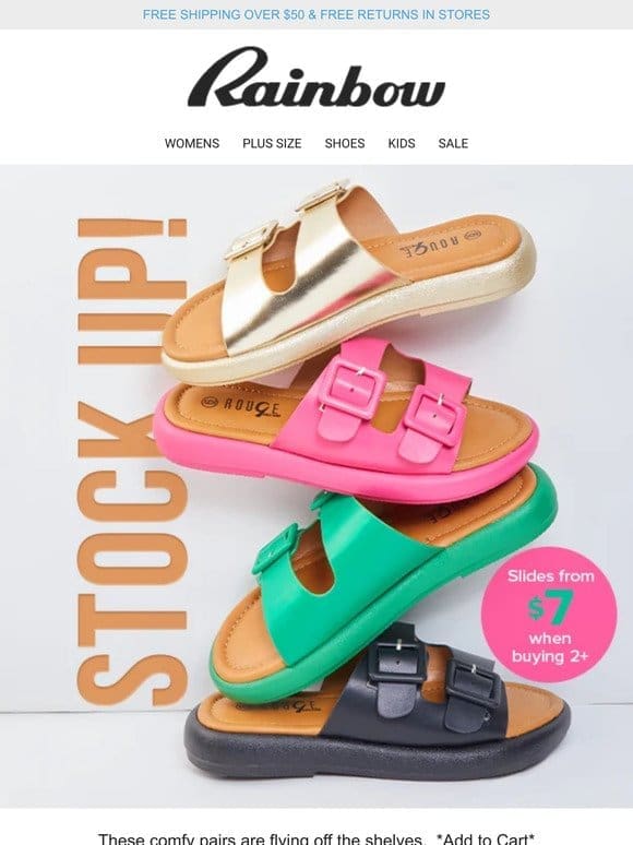 Double Up On Slides & Slippers   From Just $7