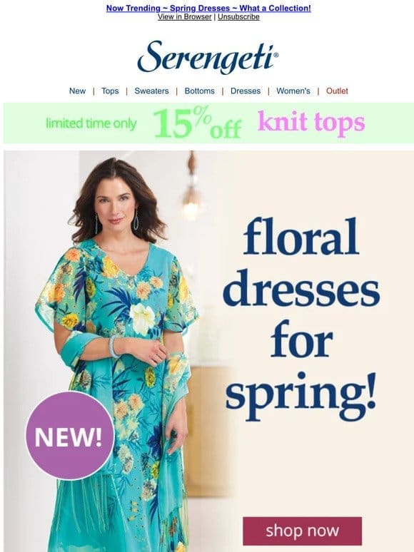 Dozens of Dazzling New Spring Dresses ~ Shop Now