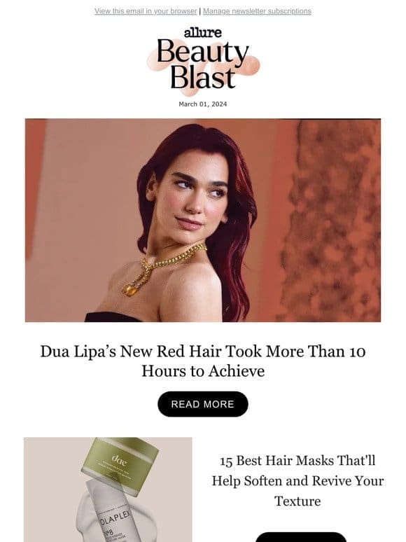 Dua Lipa’s New Red Hair Took More Than 10 Hours to Achieve