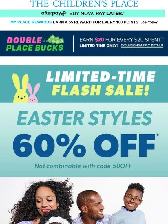 EASTER IS 1 WEEK AWAY: SHOP 60% OFF EASTER STYLES NOW!