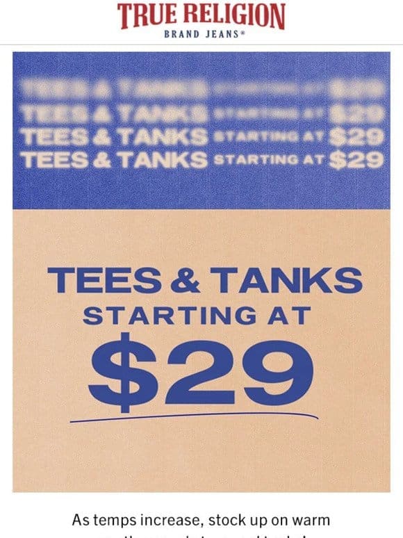 ENDS SOON: $29 Tees & Tanks