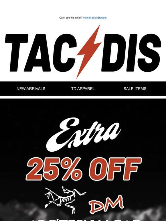 EXTRA 25% OFF DM ARC’TERYX⚡