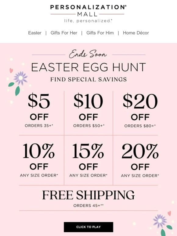 Easter Egg Hunt Coupons End Soon!