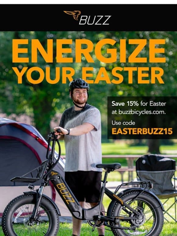 Easter Energy: 15% Off Buzz eRides!