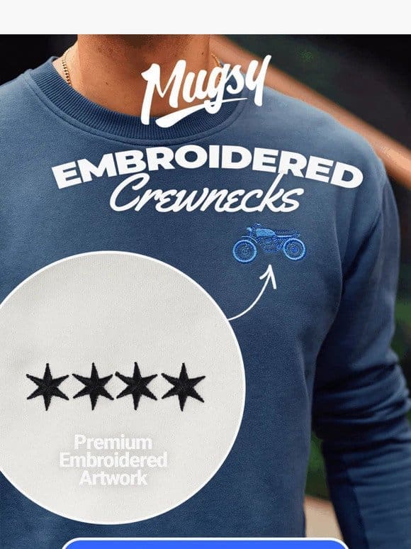 Embroidered Crewnecks For Spring