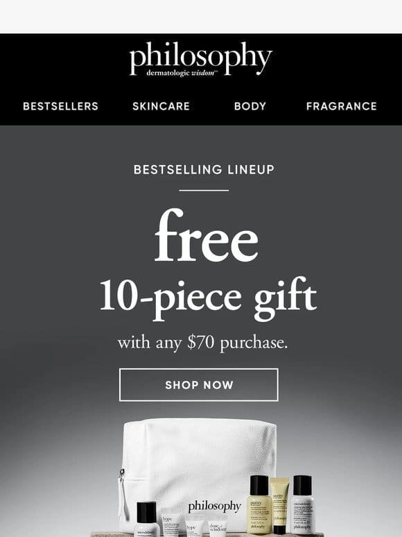 Ending Soon: Free 10-Piece Bestsellers Gift