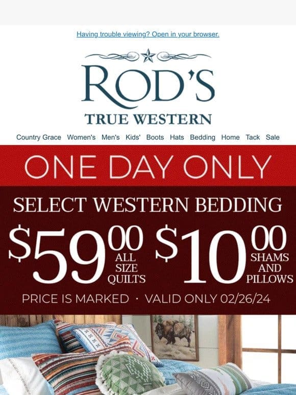 Ends TONIGHT! $59 Quilts + $10 Shams/Pillows