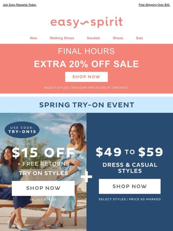 Ends Tonight: EXTRA 20% OFF Sale Styles