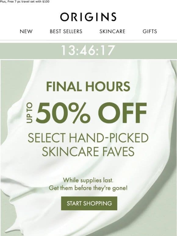 FINAL DAY: Up To 50% OFF Select Skincare