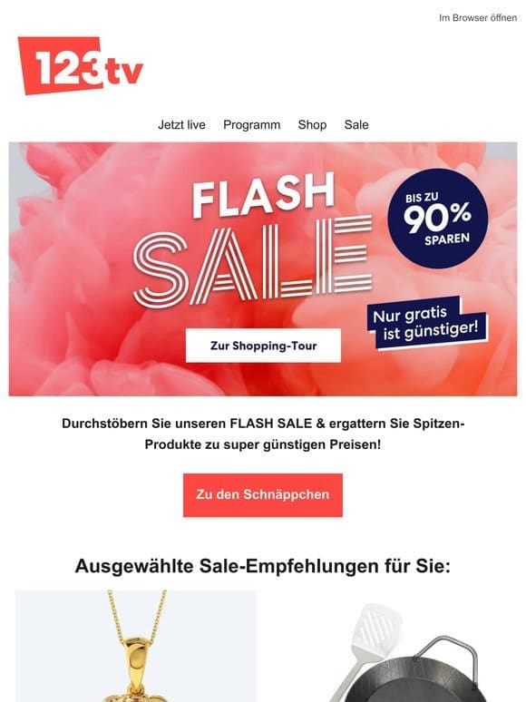 FLASH SALE – Bis zu 90% Rabatt!