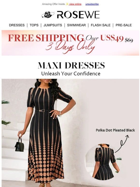 FREE + FREE! Maxi Dresses for Every Season!