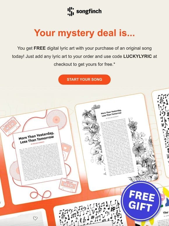 Feeling lucky? Find your mystery offer inside