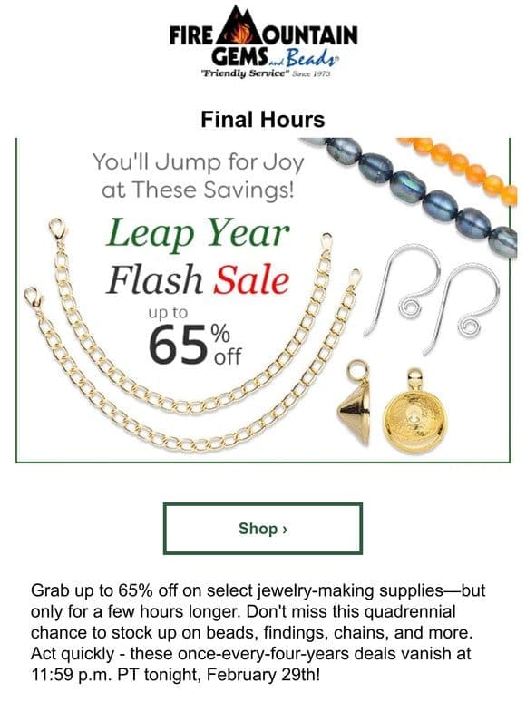 Final Hours Alert: Leap Year Flash SALE Ends Soon!