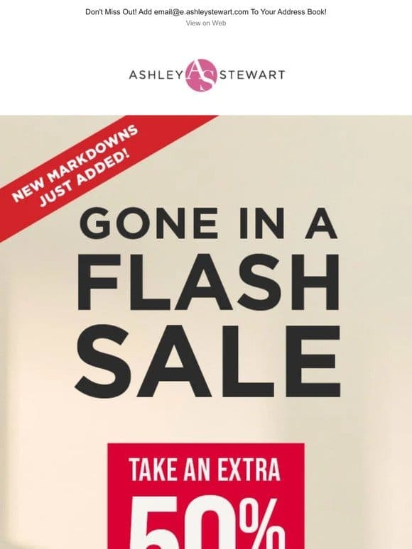 Flash Sale [EXTRA 50% OFF] Alert! Ends in a Flash! ⚡️