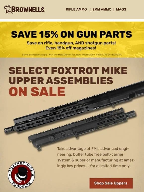 Foxtrot Mike parts Build Better ARs