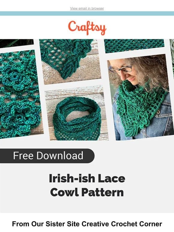 Free Pattern: Irish Lace Cowl for St. Patrick’s Day!