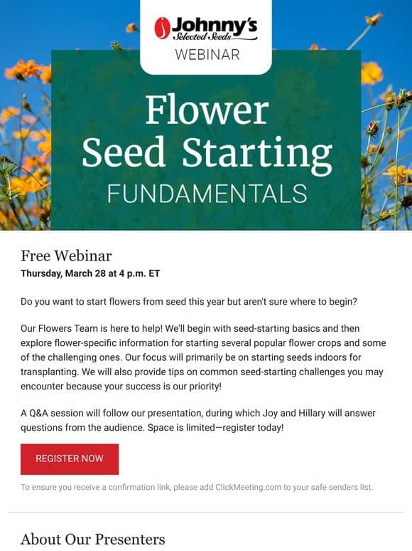 Free Webinar: Flower Seed Starting Fundamentals