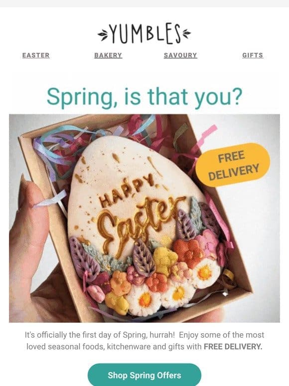 Free delivery on Spring picks