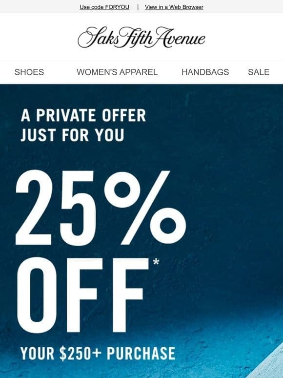 Friendly reminder to enjoy your 25% off private offer + Just in: Staud & More