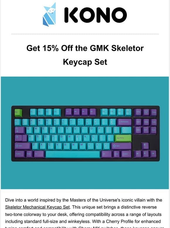 Get 15% Off the GMK Skeletor Keycap Set