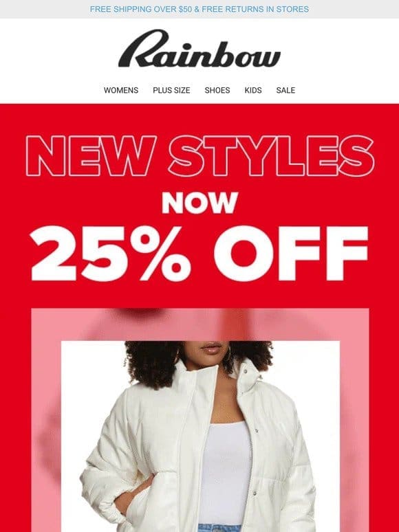 Get An Extra 25% OFF Stunning MARKDOWNS