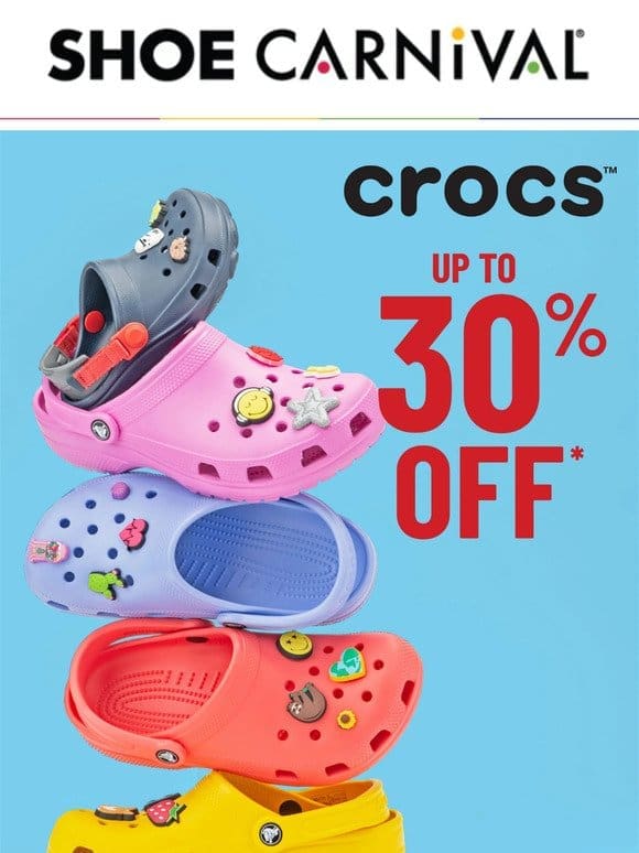 Get your comfort fix: Up to 30% off Crocs