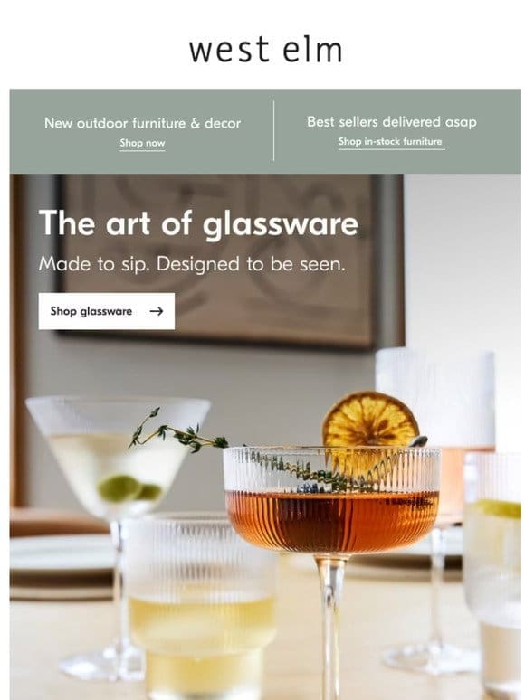 Glassware designed to dazzle