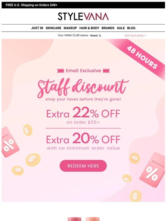 Going once， going twice… EXTRA 22% OFF