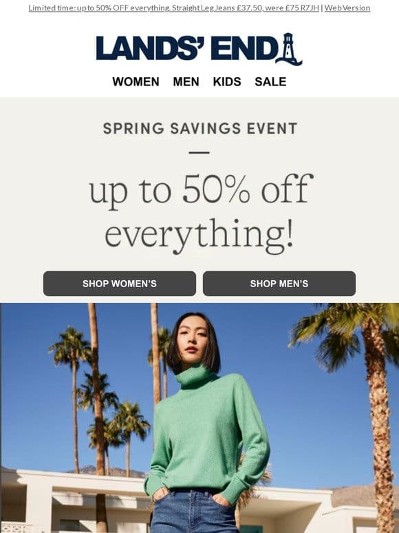 HALF PRICE JEANS in Spring Savings Event!