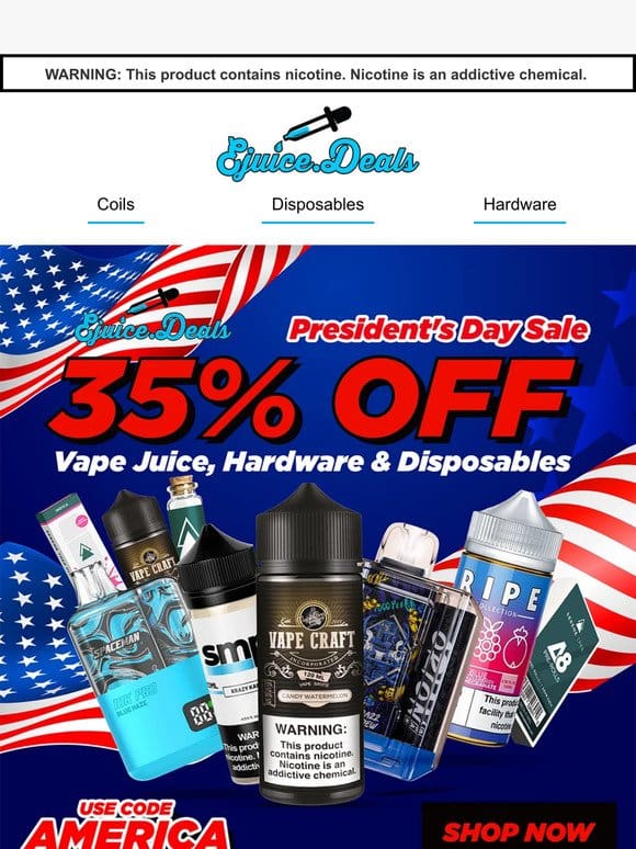 Happy Friday! The deals are ALWAYS happening at ejuice.deals