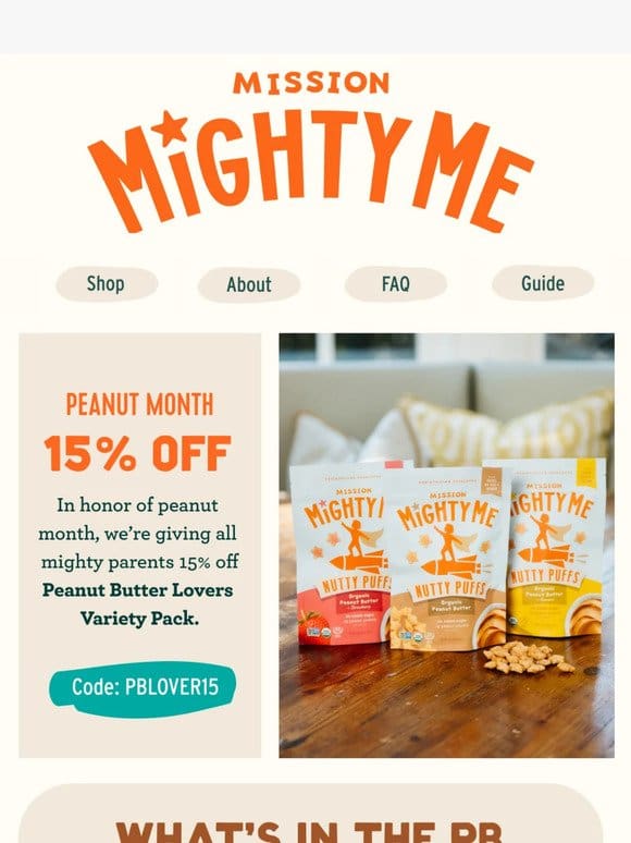 Here’s 15% Off For Peanut Month!