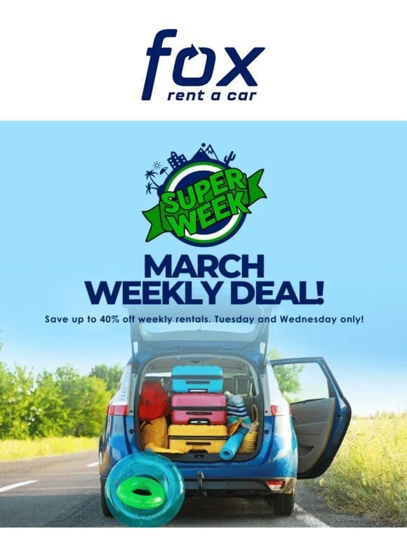 Hey there， The Second Super Week Deal is Here， Spring Break Anyone?